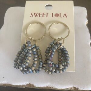 Sweet Lola Post Earrings with Beads NWT